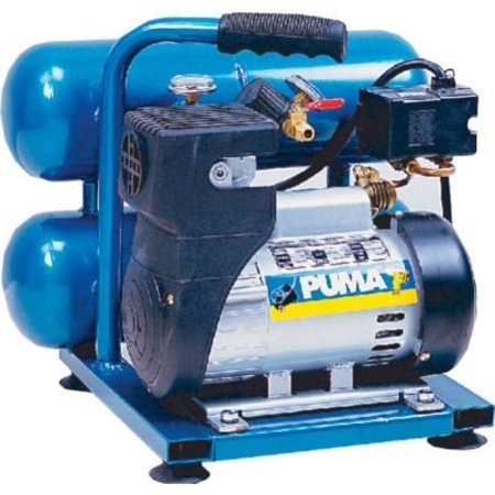 PUMA Puma LA5721, Portable Electric Air Compressor, 1 HP, 2 Gallon, Twin Stack, 2.2 CFM LA5721